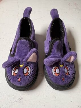 Sailor Moon Cat Slip On Velcro Vans 8T